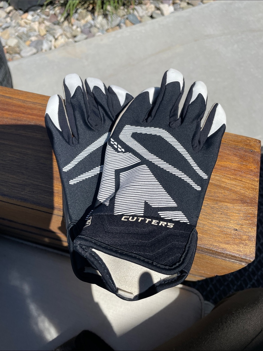 Kids Black and White Athletic Gloves